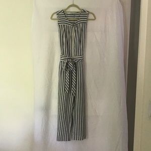 Splendid Blue and White Stripe Jumpsuit